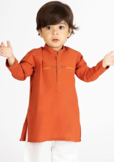Rust - Infant Kurta Shalwar
