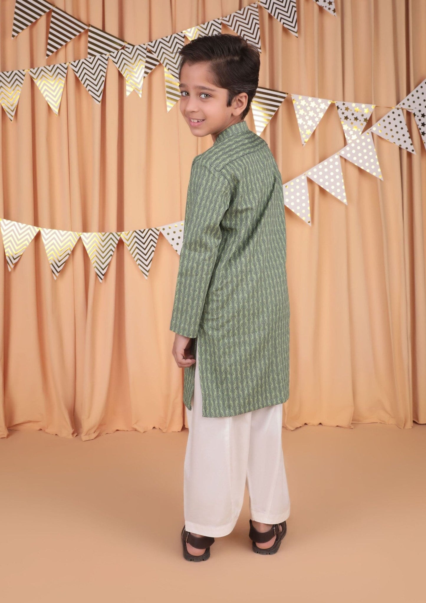 Mint Green- Boy's Kurta Shirt Only