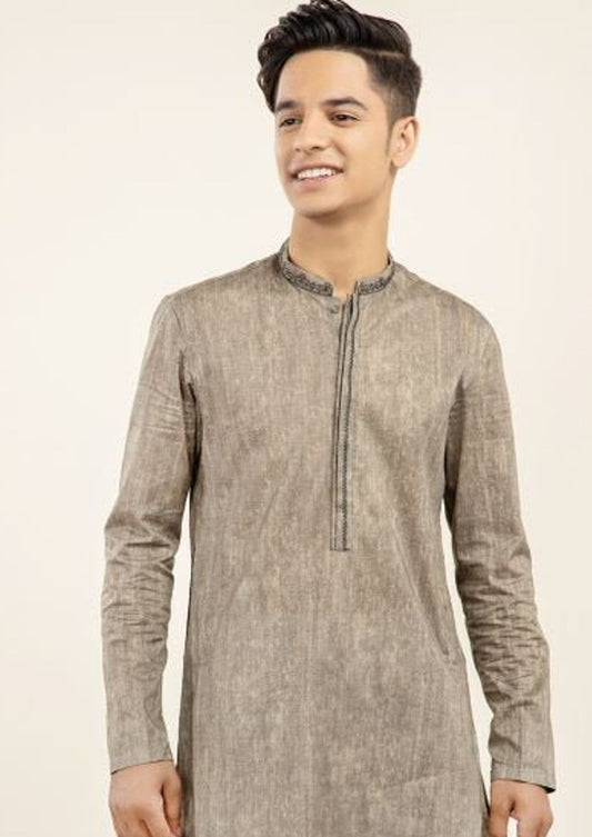 Beige - Teen Boys Kurta