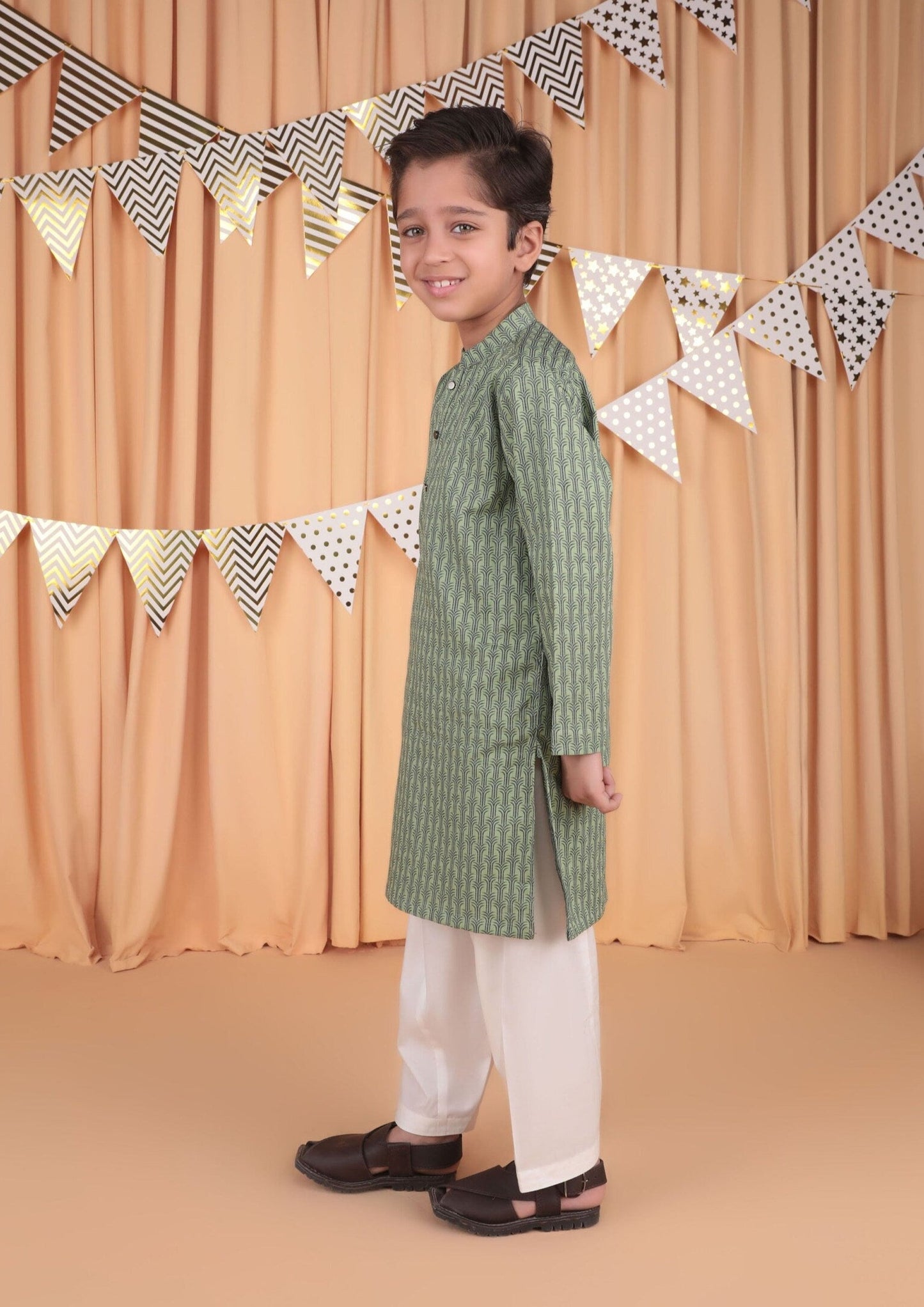 Mint Green- Boy's Kurta Shirt Only