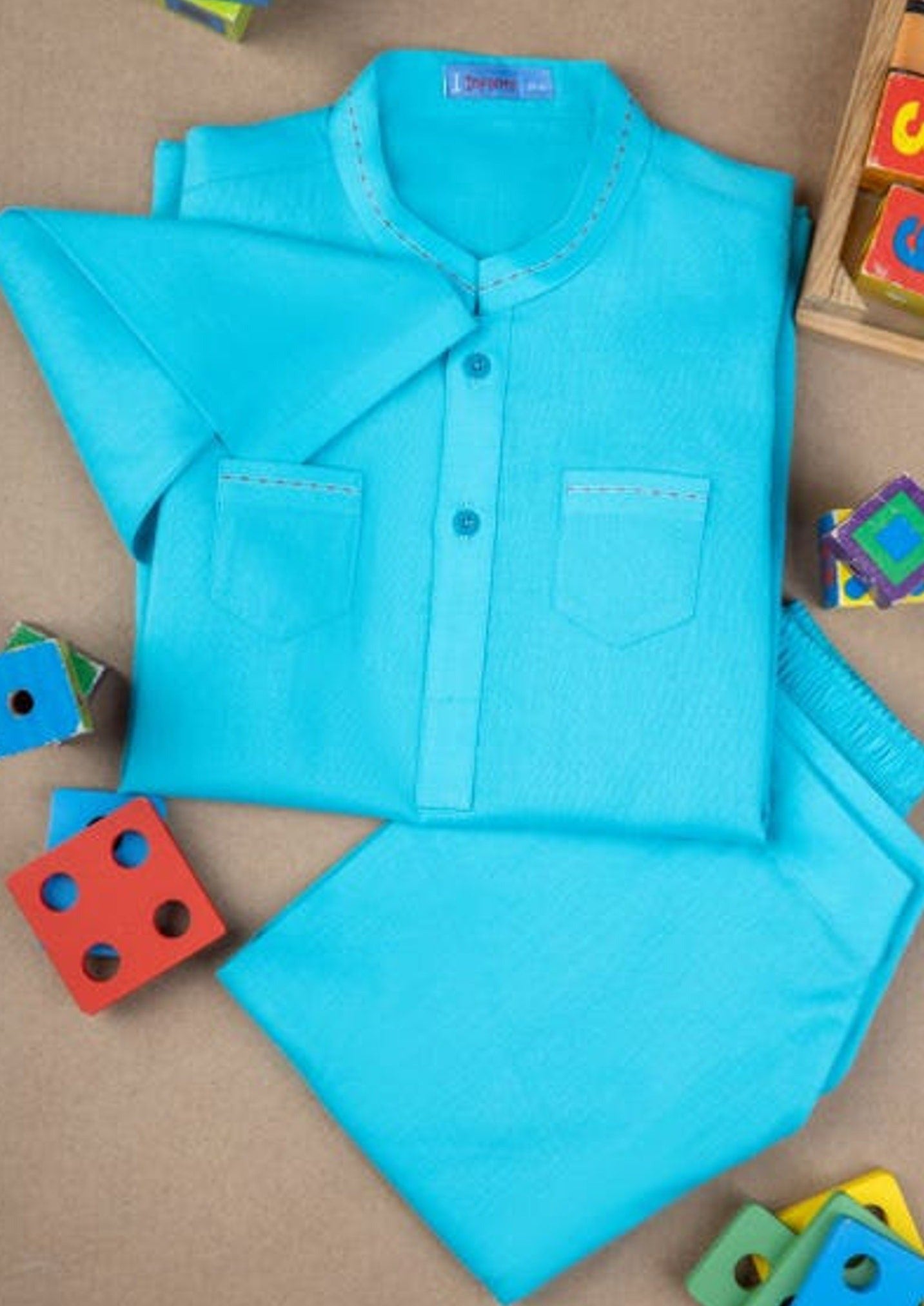 Blue - Infant Boy Kurta Shalwar