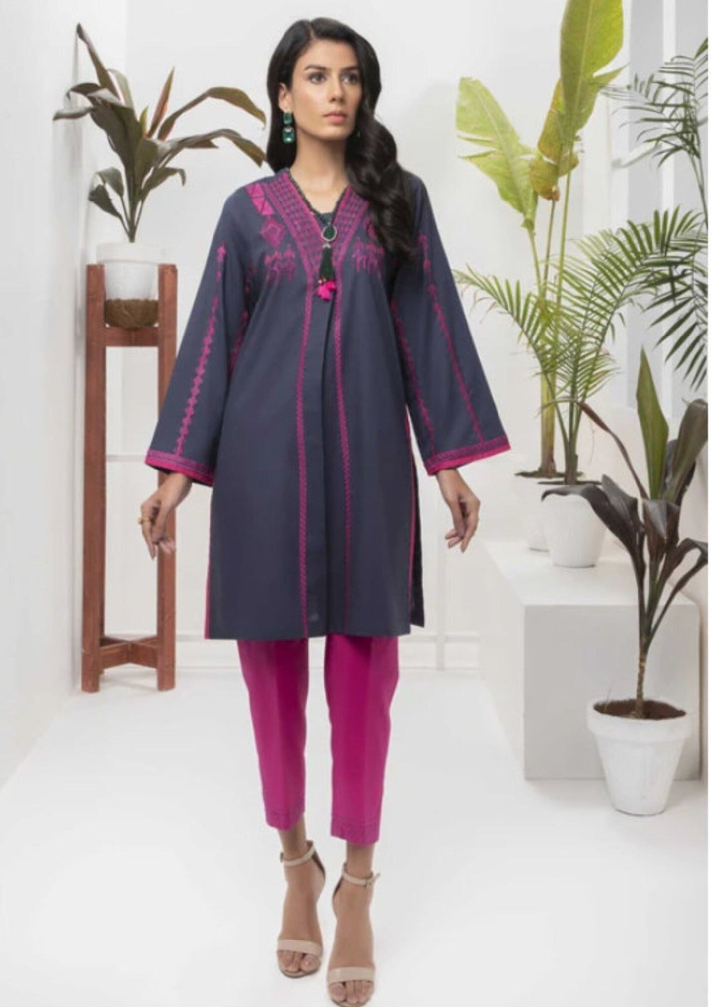 Blue:  Women's Kurta (Shirt only)