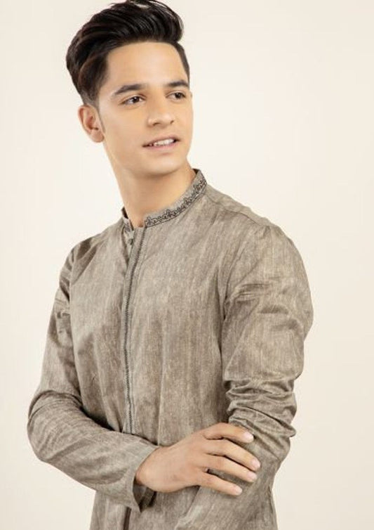 Beige - Teen Boys Kurta