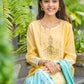 Yellow - Girl's Gharara Dress