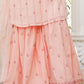 Peach - Girl's Gharara Dress