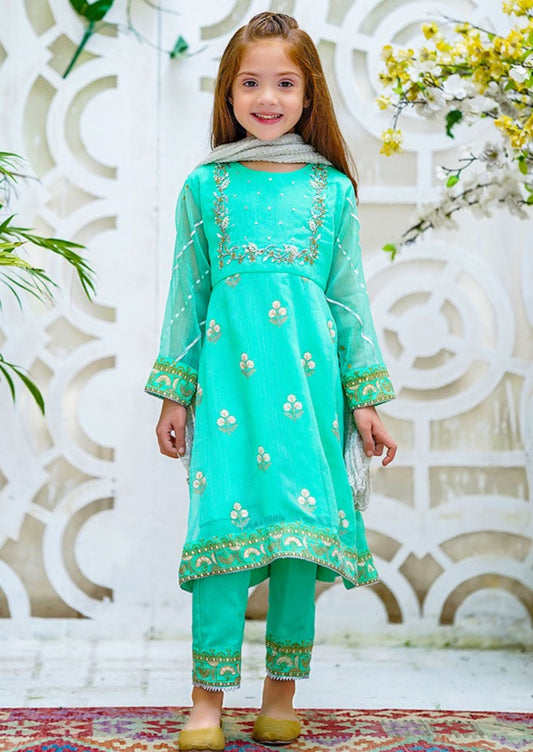Aqua Green - Girl's Dress