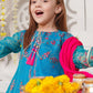 Teal Blue & Hot Pink - Girl's Gharara Dress
