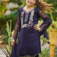 Navy Blue - Girl's Dress