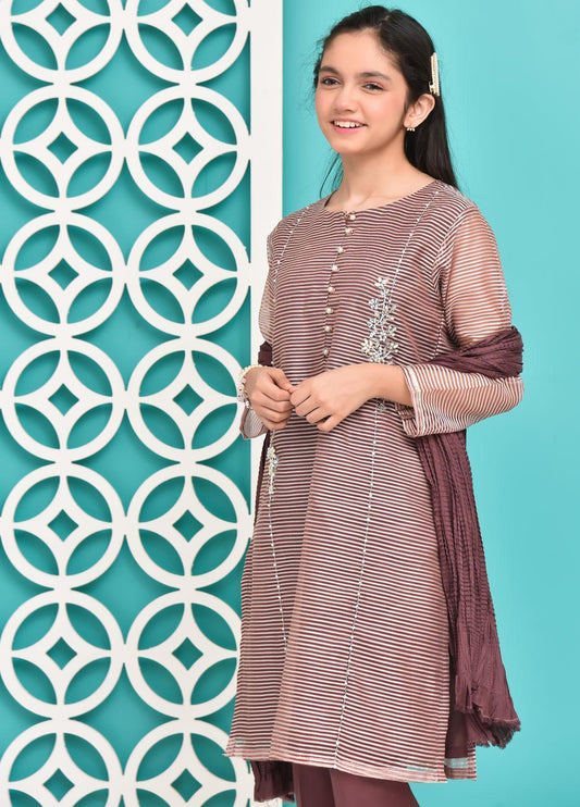 Brown - Girl's Dress